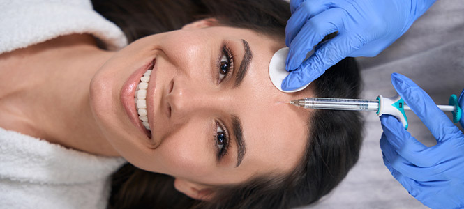 image of woman getting a botox treatment